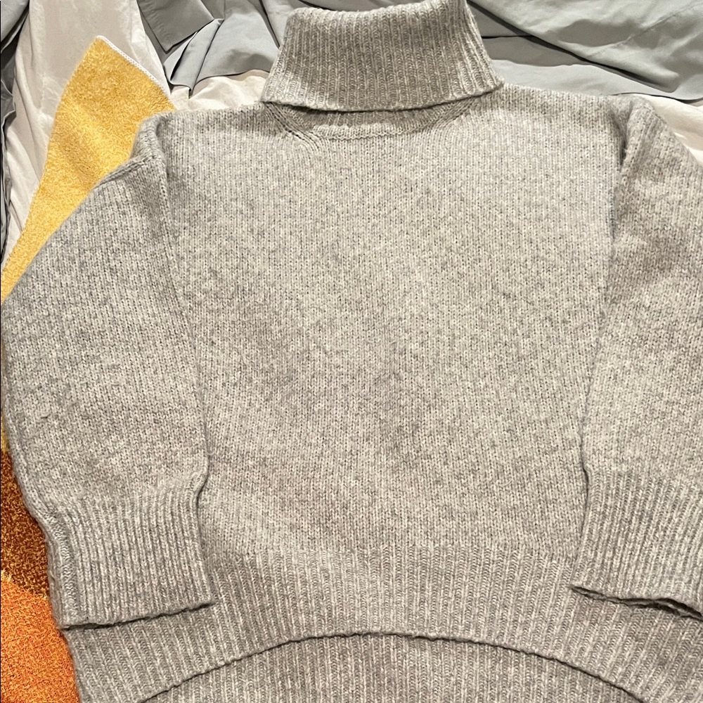 Topshop oversized Gray Turtleneck Sweater